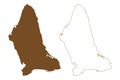 Bantayan island Asia, Republic of the Philippines map vector illustration, scribble sketch Bantayan map