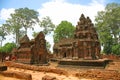 Banteay Srei Temple located in Angkor Thom area in Siem Reap city of Cambodia. Royalty Free Stock Photo