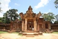 Banteay Srei Temple located in Angkor Thom area in Siem Reap city of Cambodia. Royalty Free Stock Photo