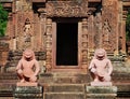 Banteay Srei major temple at Angkor Wat Royalty Free Stock Photo