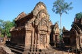 Banteay Srei major temple at Angkor Wat Royalty Free Stock Photo