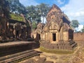 Cambodia. Banteay Srei or Banteay Srey. Siem Reap province. Royalty Free Stock Photo