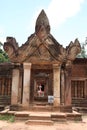 Banteay Srei Temple located in Angkor Thom area in Siem Reap city of Cambodia. Royalty Free Stock Photo