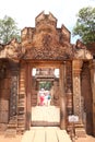 Banteay Srei Temple located in Angkor Thom area in Siem Reap city of Cambodia. Royalty Free Stock Photo