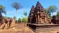 Banteay Srei Temple was built in honor of the god Shiva, a temple of the Khmer civilization, Angkor in Cambodia