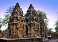 Banteay Srey Temple ruins (Xth Century) , Siem Reap, Cambodia Royalty Free Stock Photo