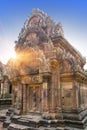 Banteay Srey Temple ruins Xth Century , Siem Reap, Cambodia Royalty Free Stock Photo