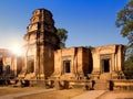 Banteay Srey Temple ruins (Xth Century) on a sunset, Siem Reap, Cambodia