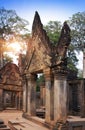 Banteay Srey Temple ruins Xth Century on a sunset, Siem Reap, Cambodia