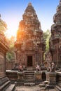 Banteay Srey Temple ruins Xth Century on a sunset, Siem Reap, Cambodia