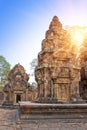 Banteay Srey Temple ruins Xth Century on a sunset, Siem Reap, Cambodia Royalty Free Stock Photo