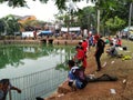 Banten, august 17 2019 Fishing competition. many anglers join this competition in commemoration of Indonesia independence