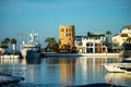 Yachts marina on sunrise in Banus, Marbella, Spain