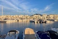 Yachts marina on sunrise in Banus, Marbella, Spain Royalty Free Stock Photo