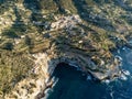 Banyalbufar town in Mallorca aerial view