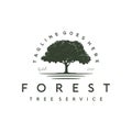 Banyan tree logo for Tree service / residential landscape vintage logo design Royalty Free Stock Photo