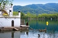 Banyoles lake, Girona province, Spain Royalty Free Stock Photo