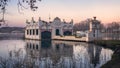 Banyoles Lake Winter Reflection at Dawn Royalty Free Stock Photo