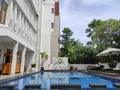 rivate swimming pool in a hotel. Beautiful architecture at Hotel Luminore, East Java