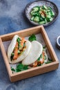 Bao bun with pork belly, steamed sandwich, gua bao