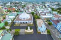 Aerial view Architectural outside Bao Loc Cathedral, Vietnam