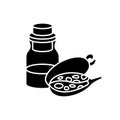 Baobab oil black glyph icon