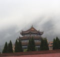 Baoen temple in rain