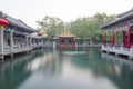 The Baotu Springor spouting spring is a culturally significant artesian karst spring located in the city of Jinan,Shandong,China Royalty Free Stock Photo