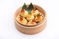 Baozi or munsun, or simply bao - a popular Chinese dish, which is a small pie, steamed. Royalty Free Stock Photo