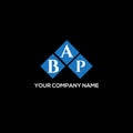 BAP letter logo design on BLACK background. BAP creative initials letter logo concept. BAP letter design.BAP letter logo design on