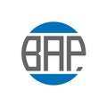 BAP letter logo design on white background. BAP creative initials circle logo concept. BAP letter design