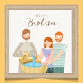 Baptism card illustration Royalty Free Stock Photo