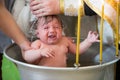 Baptism of a child. Royalty Free Stock Photo