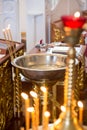 Baptism of a child in the Orthodox Church Royalty Free Stock Photo