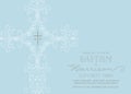 Baptism, Christening, Communion, or Confirmation Invitation Template Royalty Free Stock Photo