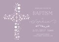 Baptism, Christening, First Holy Communion Invitation - Invite Template Royalty Free Stock Photo