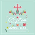 baptism flyer. Vector illustration decorative design