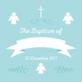 Baptism invitation template Royalty Free Stock Photo