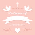 Baptism invitation template Royalty Free Stock Photo