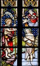 Baptism of Jesus by Saint John - Stained Glass Royalty Free Stock Photo