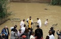 The baptism in the Jordan River, Israel Royalty Free Stock Photo