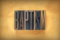 Baptism Letterpress Royalty Free Stock Photo