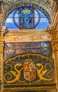 Baptism Stained Glass Coat of Arms Cathedral Toledo Spain