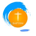 Baptism water cross logo