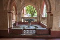 Baptismal font at Mudejar cloister of Guadalupe Monastery