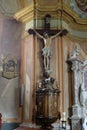 Baptismal font in the Saint John the Baptist church in Zagreb Royalty Free Stock Photo