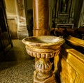 Baptismal font of the Saint Margherita Church