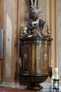 Baptismal font in the St John the Baptist church in Zagreb, Croatia Royalty Free Stock Photo