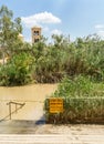 Baptismal site on Jordan River in Qasr el Yahud, Israel Royalty Free Stock Photo