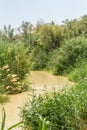 Baptismal site on Jordan River in Qasr el Yahud, Israel Royalty Free Stock Photo